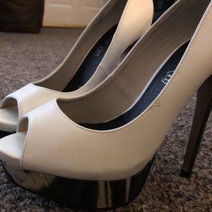 White Aldo stilettos